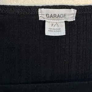 Garage Black Ribbed Crop Top thumbnail 4