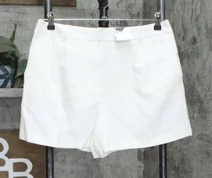 Simply Styled Womens Missy Fit Pleated Suiting Shorts S22224SS-MB 10 Cloud White thumbnail 1