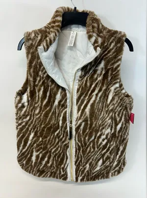 NWT Teezher women’s warm Brown Zebra Print Medium size Vest thumbnail 1