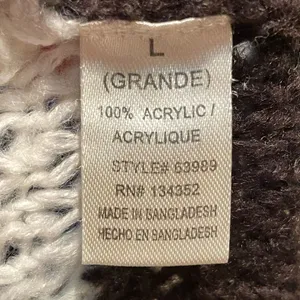 Ambiance Crewneck Knit Long Sleeve Sweater Blue White Orange Stripes Size‎ Large thumbnail 6