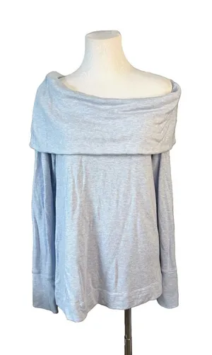 Lilly‎ Pulitzer 28247 Belinda Pullover Modal Heather Blue LARGE Shawl Neck Soft thumbnail 1