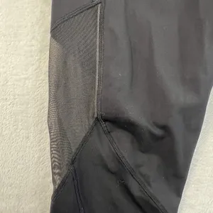 Lululemon Athletica‎ Size 10 Crop Capri Mesh Panel Leggings Black Zip Pockets thumbnail 4