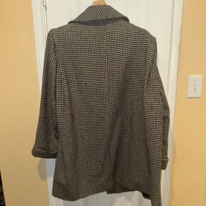 Westbound Houndstooth Pea Coat Sz 12 Wool Blend Exclusively Made For Dillard’s thumbnail 10