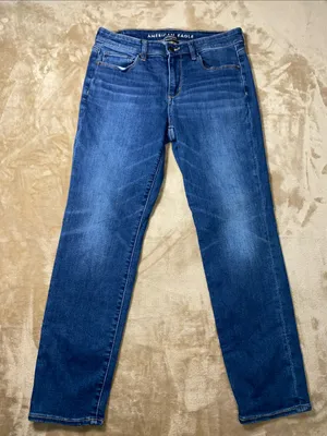 American Eagle Outfitters Women's Skinny Jeans in Dark Blue Denim thumbnail 1
