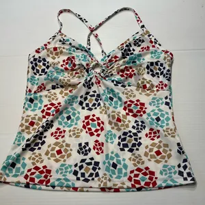 Mossimo Geometric Tank Top Keyhole Detail Women Sz M Y2K thumbnail 1