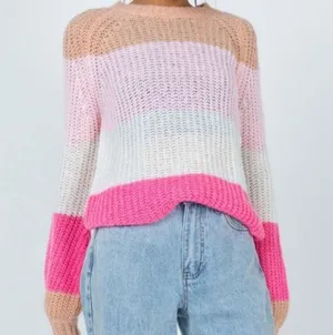 Princess Polly Willow Colorblock Balloon Sleeve Wool Blend Oversized Sweater thumbnail 1