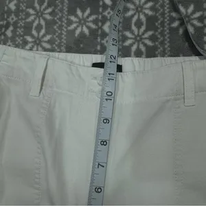 New‎ Talbots White Cargo Crop Chino Straight Leg Supersoft Size 8 Minimalist thumbnail 12