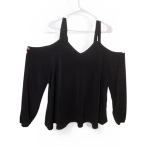 Torrid Cold Shoulder Top Black thumbnail 1