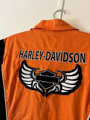 Harley Davidson Zip Up Front Top Woman’s Size Large Y2K 11/2009 thumbnail 10