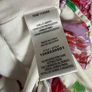 Ashley Park White Floral Print Lace Up Corset Ruffle Hem V-Neck Mini Dress 12 thumbnail 14