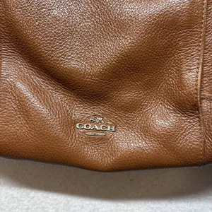 Coach Brown Pebbled Leather Madison Isabelle Hobo Bag Purse Shoulder Crossbody thumbnail 6