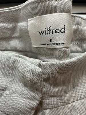 Aritzia Wilfred Size S Allant Gray Boat Pants Linen Blend Womens Ankle Crop thumbnail 4