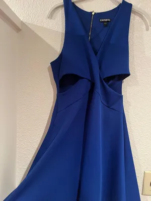 Blue Cut Out Dress thumbnail 2