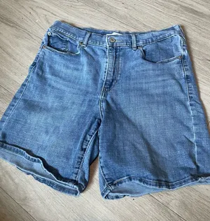 Levi's Medium Blue Denim Cutoff Shorts thumbnail 1