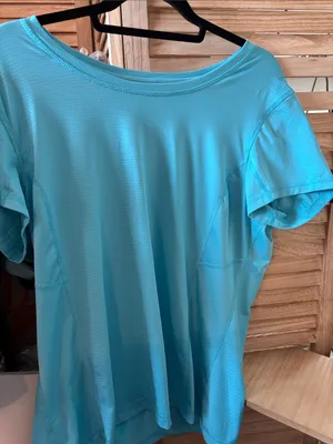 tek gear Women's Short Sleeve Crewneck Tee in Turquoise Blue XL thumbnail 1