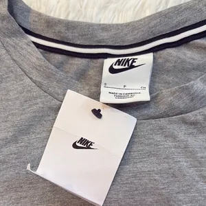 Nike Heather Gray Tee with Black Swoosh thumbnail 2