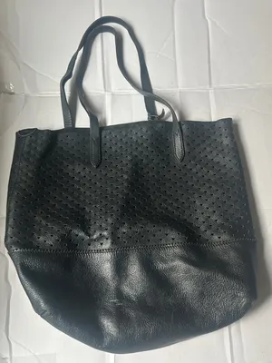 J. Crew Heart Cutout Leather Tote Bag thumbnail 2