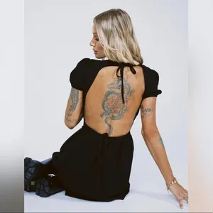 Smith Black Mini Open Back Dress 2 thumbnail 2