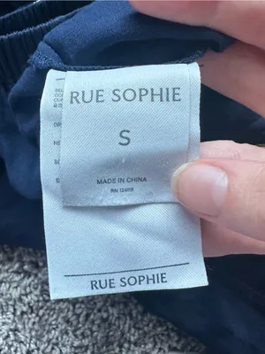 Rue Sophie Flowing Satin Wide-Leg Pants in Navy thumbnail 6