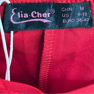 NWT‎ Elia - Cher Knee Length Dress Cross Back Red Size 8-10 Zip Up Back thumbnail 14
