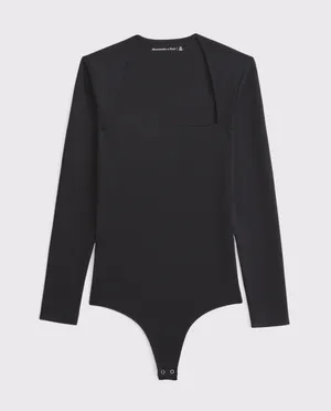 NWT Abercrombie and Fitch Ava Long-Sleeve Sculpt Matte Bodysuit thumbnail 3