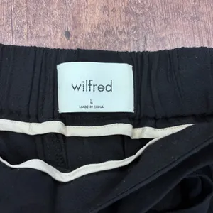 Aritzia Wilfred Sz Large The Faun Ankle Pant High-Waisted Wide-Leg Black Pants thumbnail 4