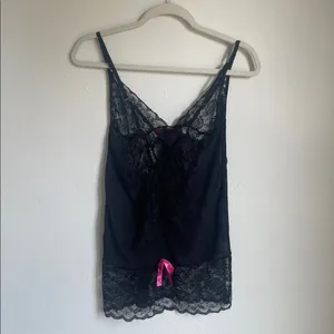 Black Lace Slip Dress thumbnail 3