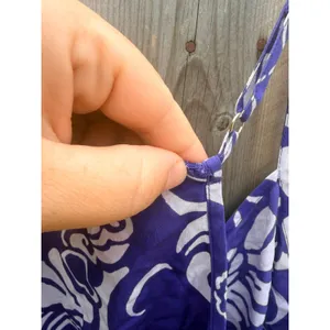 Lilly Pulitzer $108 Women's Dusk 100% Silk Top in Spectrum Blue Tide Pools Print thumbnail 7