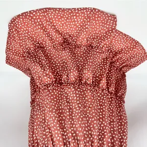 Pink and Orange Flutter Sleeve Smocked Mini Dress thumbnail 5