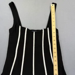 Anthropologie Black White Striped Textured Fit Flare Dress Size 4‎ NWT thumbnail 8