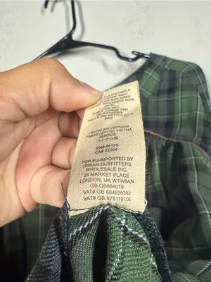 Free people Plaid Flannel Shirt Size Large thumbnail 5