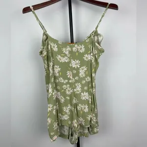 Urban Outfitters Archive Green Floral Maddison Mini‎ Playsuit Romper thumbnail 10