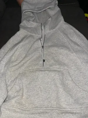 Scuba Oversized Half-Zip Hoodie Heather Core Ultra Grey thumbnail 3