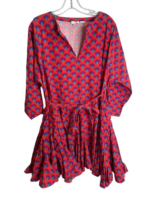 Rhode Ryan Dress in Retro Rainbow M Red Size M thumbnail 3