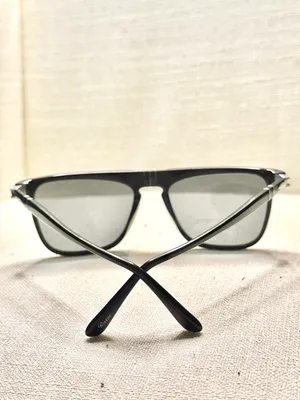 Persol PO3225S 95/31 Black Rectangle Sunglasses Handmade in Italy thumbnail 3