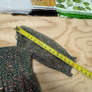 Altar'd State‎ Sparkly Beaded Embellished Green Babydoll Mini Dress Medium Boho thumbnail 12