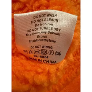 Azalea Wang Coat Womens Size S Orange Sherpa Lined Long Double Breasted thumbnail 9