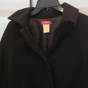 💕ESPRIT💕 Black 100% Wool Coat thumbnail 4
