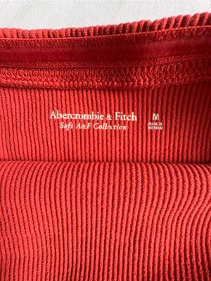Abercrombie Soft A&F Ribbed Bodysuit Rust Copper M coral thumbnail 3