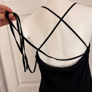 Urban Outfitters black criss-cross back maxi slip dress thumbnail 8