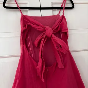 Showpo Pink Tie Back Spaghetti Strap Mini Dress Size 4 Cotton‎ Open Back Summer thumbnail 6