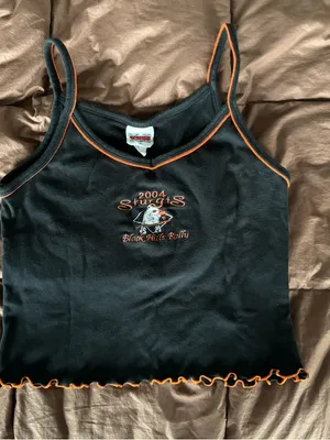 Vintage 2004 black harley davidson womens tank top thumbnail 1