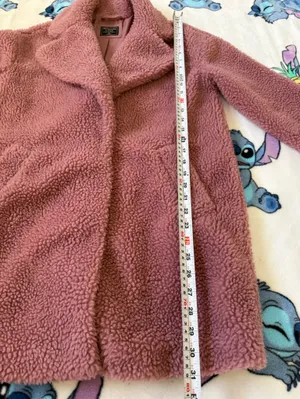 Abercrombie & Fitch Pink Teddy Sherpa Coat Xs Faux Fur Quiet Luxury Winter thumbnail 11