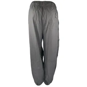Next Women's Black Drawstring Tapered Wide Leg Windbreaker Jogger Pants Size L thumbnail 3