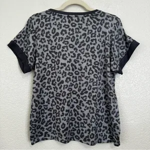 Lucky Brand Gray and Black Leopard Very Sofy Pajama Set, Sz Medium thumbnail 6