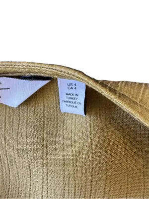 & Other Stories - Satin Wrap Midi Maxi Dress Olive Green Puff Sleeve Sz US 4 thumbnail 8