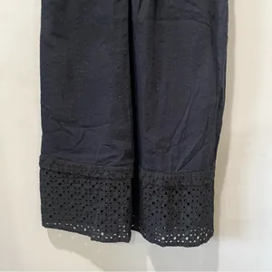 Womens Madewell black‎ Eyelet Dress Zipper Lined 100% Cotton Sleeveless small thumbnail 3