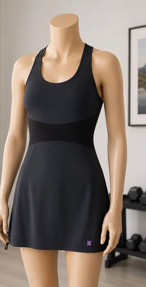 Zobha Athletic Tank Top Shelf Bra Cinch Hem Racerback Medium thumbnail 1