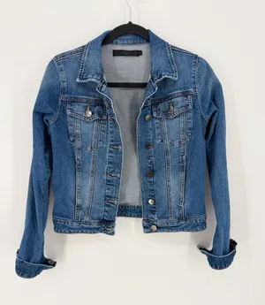 Genetic Denim Jacket‎ Slim Fit Trucker Size Small Blue Cotton Indie Streetwear thumbnail 1