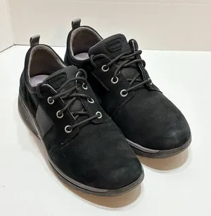 Aravon Shoes Womens 10D Pyper Plain Toe Sneakers Black Leather Lace Up Comfort thumbnail 1